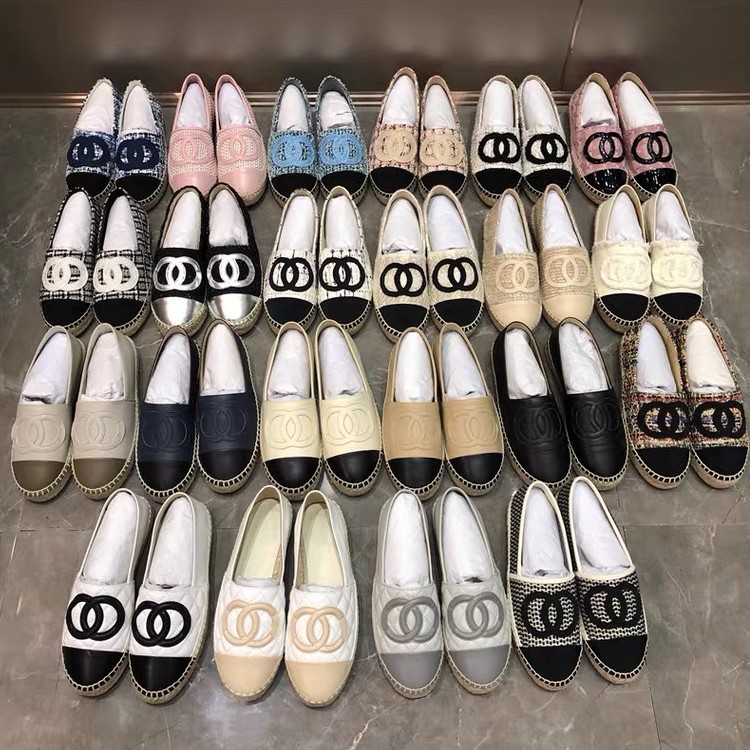 

Denim Canvas Tweed Loafer Quilted Leather Shoes Espadrilles Lambskin woman Straw Platform cap toe flats Top Quilty Mule Slippers LOGO Sandal Slides Espadrille, 221455