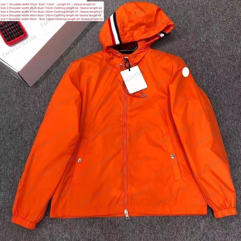 

Franch luxury brand windbreaker mens hooded jacket Lightweight sun protection clothing spring summer jackets Sleeve arm NFC Designers Men S Clothings NII4, 10