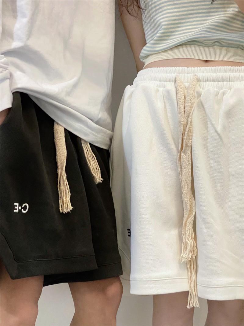 

Men' Shorts CAVEMPT C.E Japanese Style Classic Little Red Label Embroidered Letter LOGO Sports Capris Men' And Women, Black