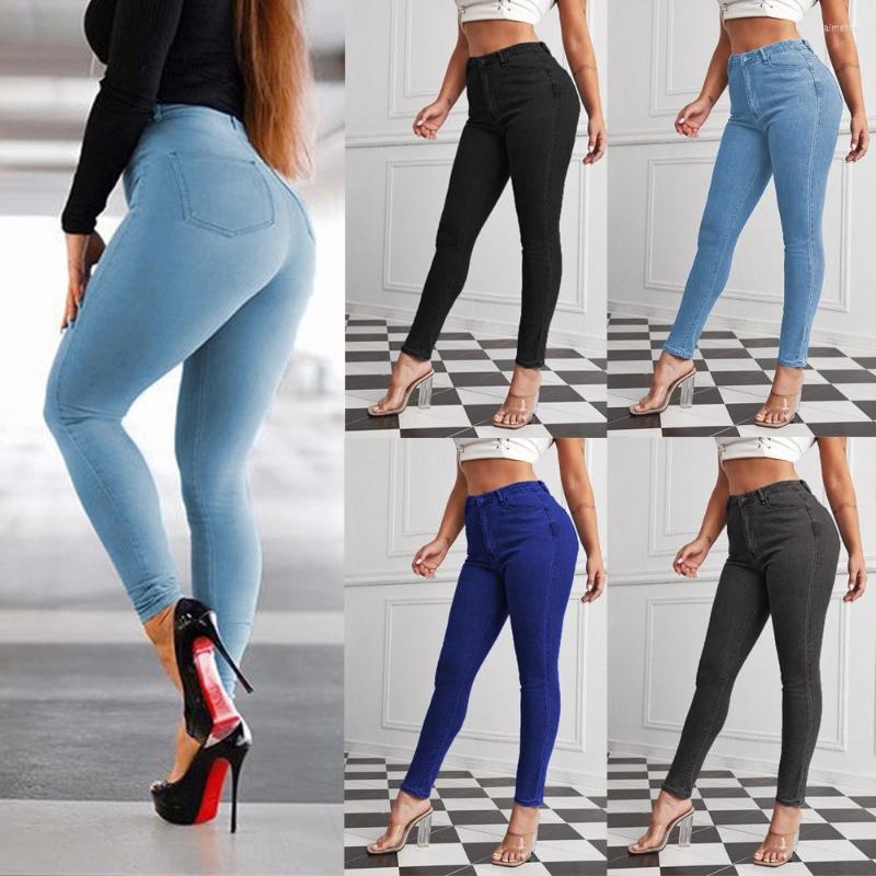 

Women's Jeans Women 2023 Spring Autumn Y2K Clothes Zipper High Waist Skinny Button Denim Casual All-Match Female Long Trousers, Sky blue