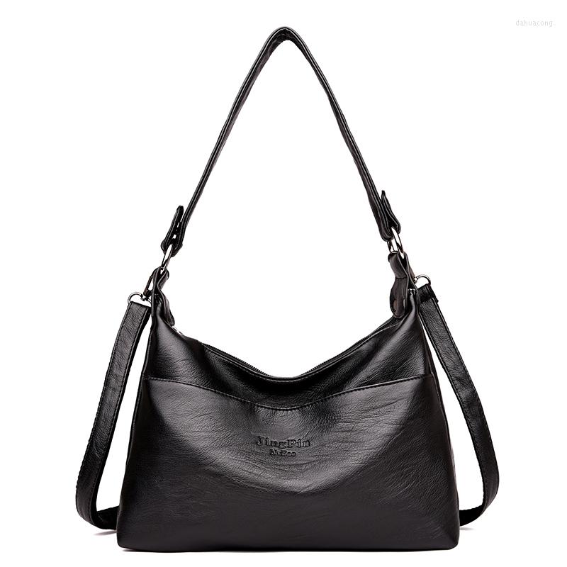 

Evening Bags Fashion Women's Shoulder Bag Quality PU Female Messenger Brand Ladies Handbag Large Capacity Party For Women 2023 Girl, Black