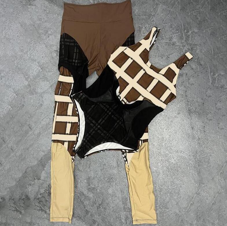

Classy Stripe Swimsuits Women Designer Swimwear Shirts Pants Long Sleeve Designers Yoga Outfit Vest Swimming Suit, As pic