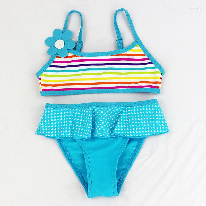

Women's Swimwear Girls Split Two-pieces Bikini Children's Bathing Suits Baby Floral Swimming Suit Girl Beachwear