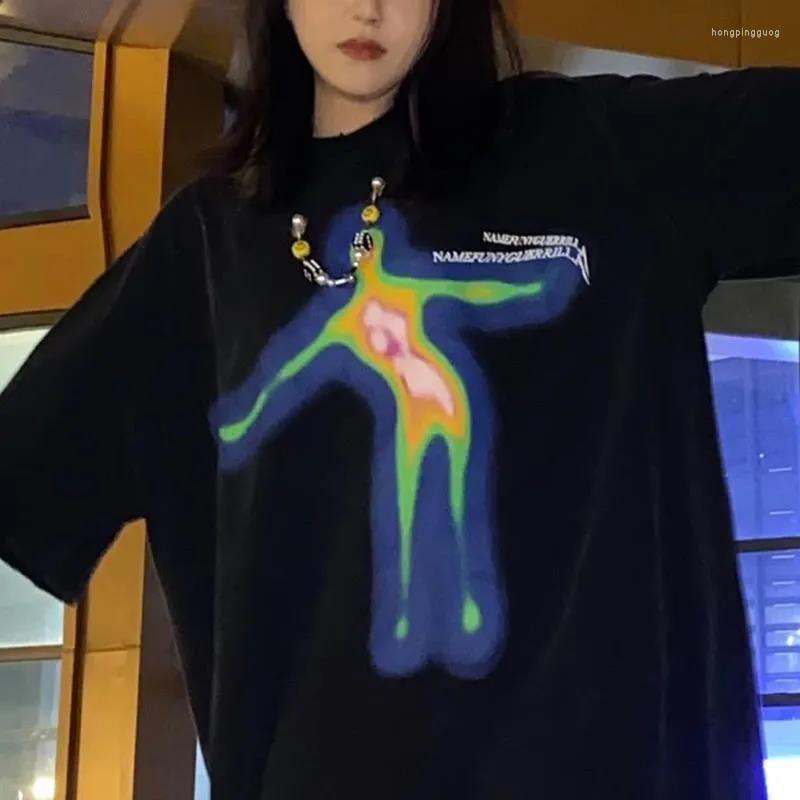 

Men's Tank Tops Women's T Shirt Alt Clothes Distorted Portrait Printing Tshirt Women Hip Hop Streetwear Harajuku Tee Y2K Tees Top, Fs