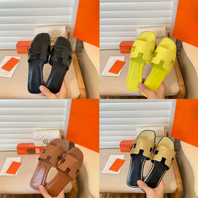 

2023 Style oran Women Men Summer Slippers Sandals Designer Luxury Female Leather Flat Sexy Female Outside Woman Wear 100 Matching Indoor Herma Size 35-43, #1