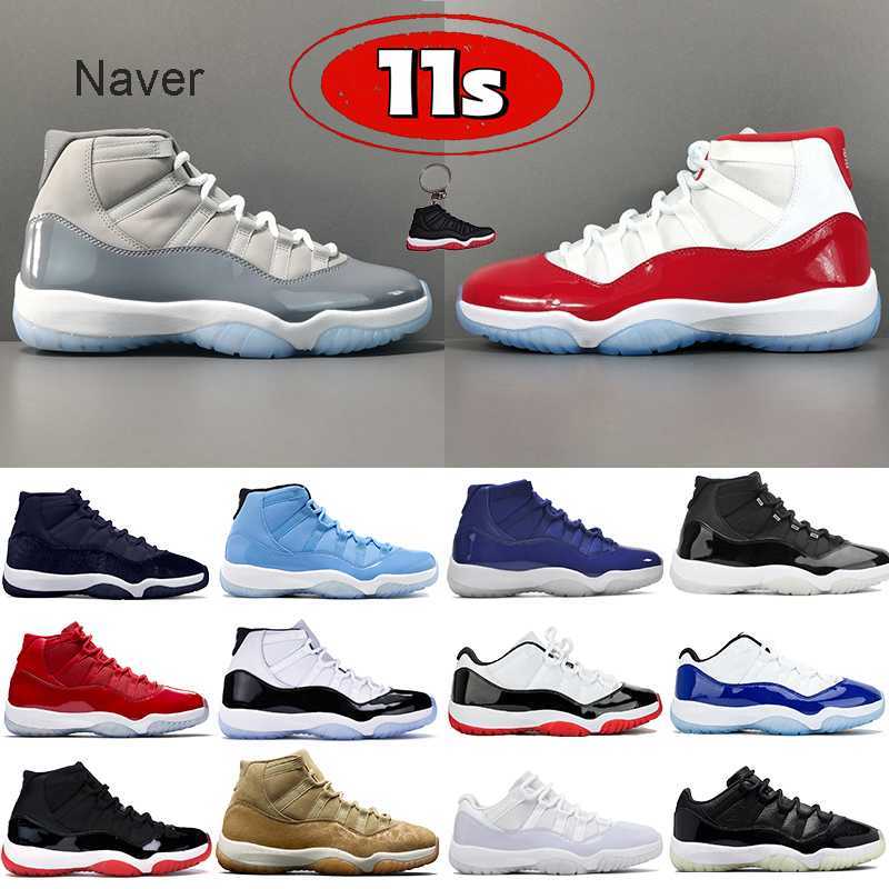 

New 11 11s mens basketball shoes cherry midnight navy velvet Cool grey 72-10 25th Anniversary low pure violet royal University blue bred NF7A, 13 win like 82