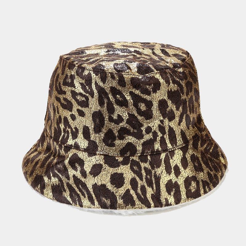 

Berets Autumn And Winter Cotton Leopard Print Bucket Hat Fisherman Outdoor Travel Sun Cap Hats For Men Women 471Berets, Khaki