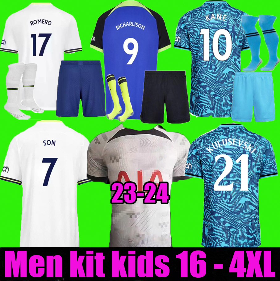 

Men kids 22 23 SON BERGWIJN Soccer JerseyS 23 24 jersey Football shirt PERISIC LENGLET ROMERO REGUILON TOtTENham KULUSEVSKI BENTANCUR RICHARLISON KANE SPENCE SKIPP, Player