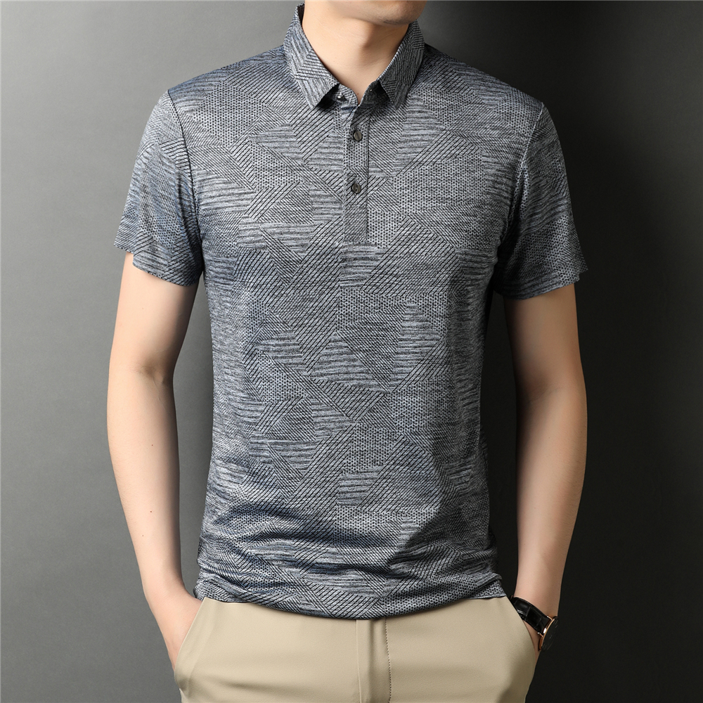 

Men's Polos COODRONY Brand High Quality Business Casual Short Sleeve Polo-Shirt Men Clothing Summer Cool Arrival Stripe Thin Tops C5320S 230316, Gray