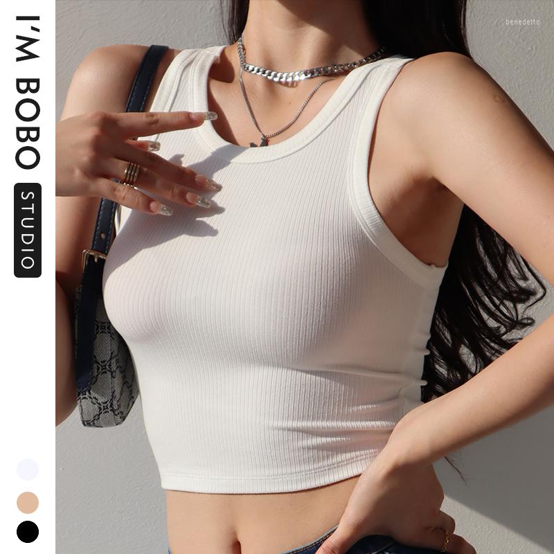 

Women's Tanks Crop Top Women Seamless Underwear Vintage Vest Female Sexy Lingerie Sports Bralette Deep V Neck Cropped Camis Camisole, Black