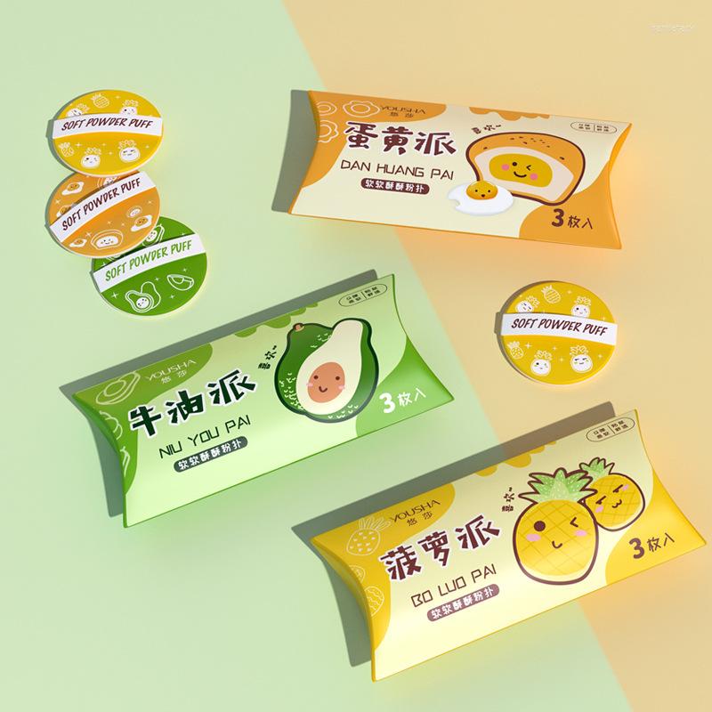 

Makeup Sponges 3pcs/set Dry And Wet Pineapple Pie Egg Yolk Air Cushion Powder Puff Non-powder Absorbing Sponge