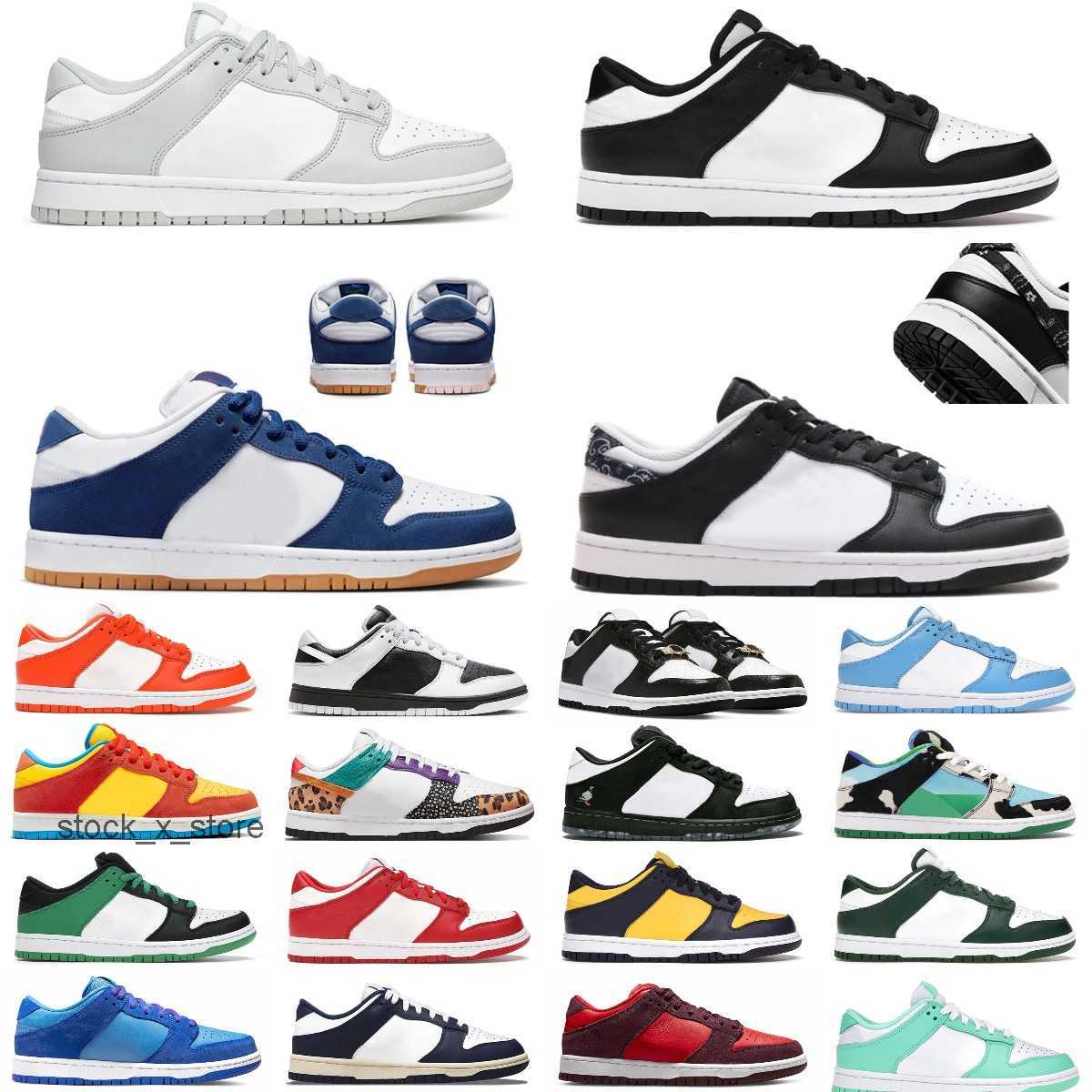 

New Designer Running Shoes Sb Low Men Dunks Women Sneakers White Black Reverse Panda Pigeon Unc University Red Mummy Grey Fog Chunky Mens, S010