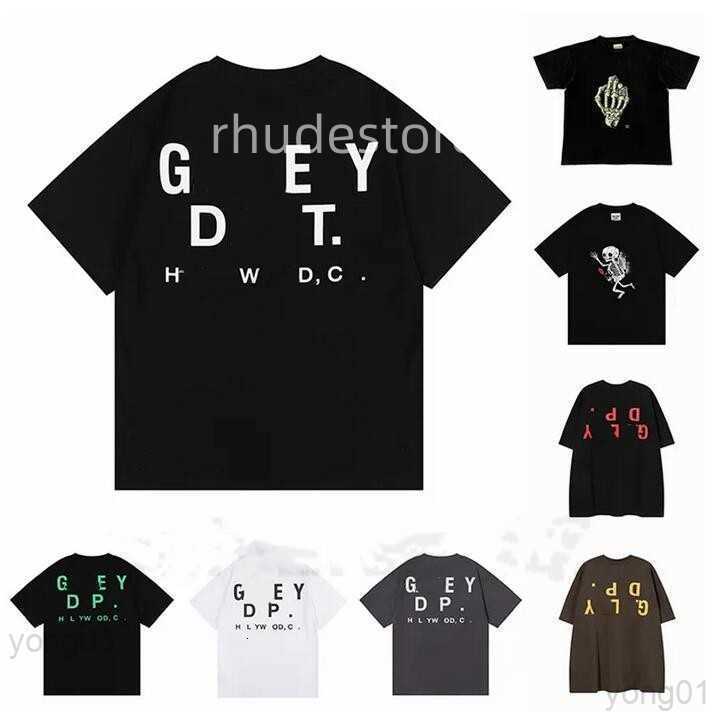 

Woen Men' T-shirts Designer Galleryes Depts Shirt Alphabet Print Trendy Trend Basic Fashion Loose Short T-shirt Half Sleeve Tees, 17