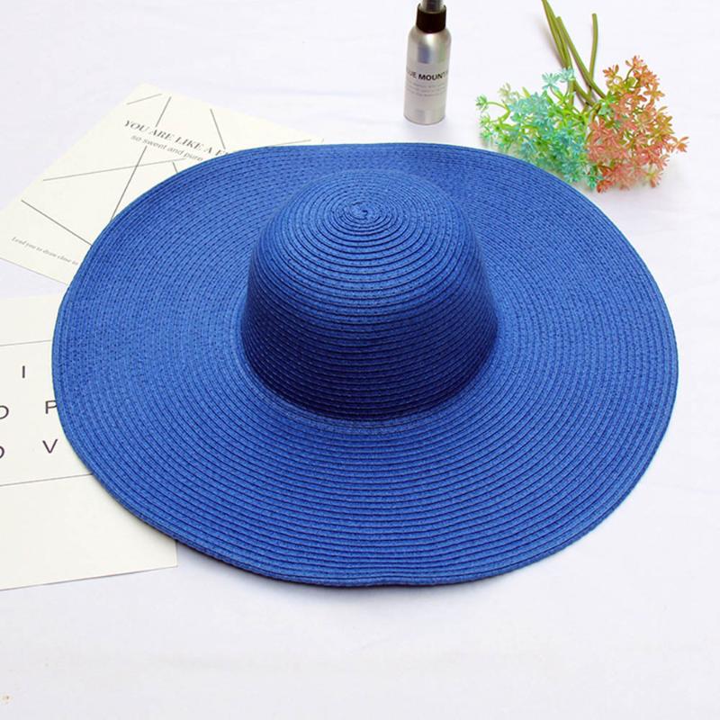 

Wide Brim Hats Summer Women's Sun Hat Floppy Straw Casual Vacation Travel Brimmed Tourist Foldable Beach For Lady, Pink