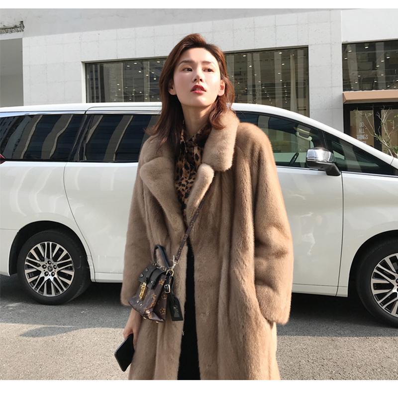

Women's Fur & Faux Winter Mink Coat Women Long Female Thick Warm Jacket Ladies Loose Plush Oversized, White
