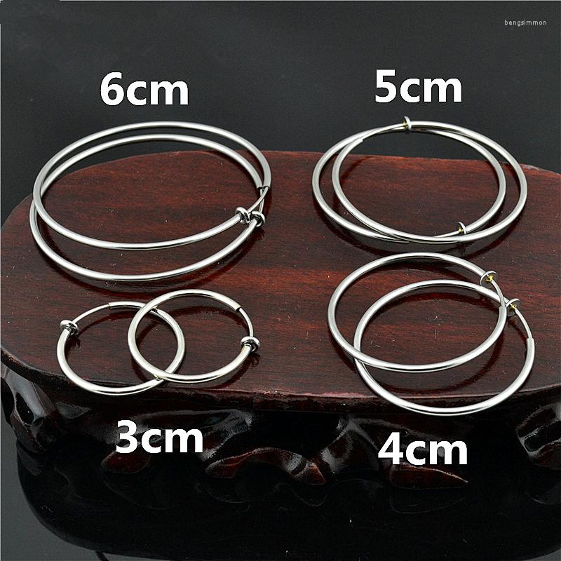 

Backs Earrings Shineliang Stainless Steel Concealed Spring Clip On Ear Without Piercing Jewellery For Women Men No Allergy Nose Lip