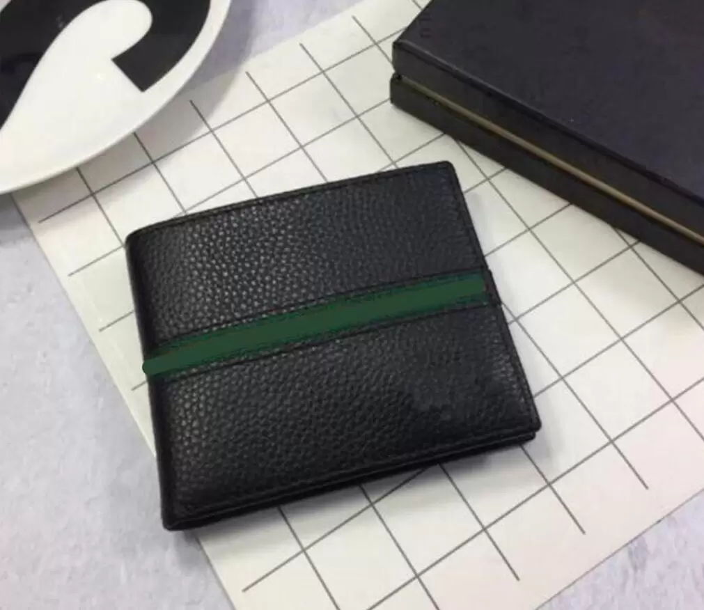 

Men Animal Short Wallet Leather Black Snake Tiger Bee Wallets Women Long Style Luxury Purse Wallet Card Holders With Gift Box Top Quality, G black color bar