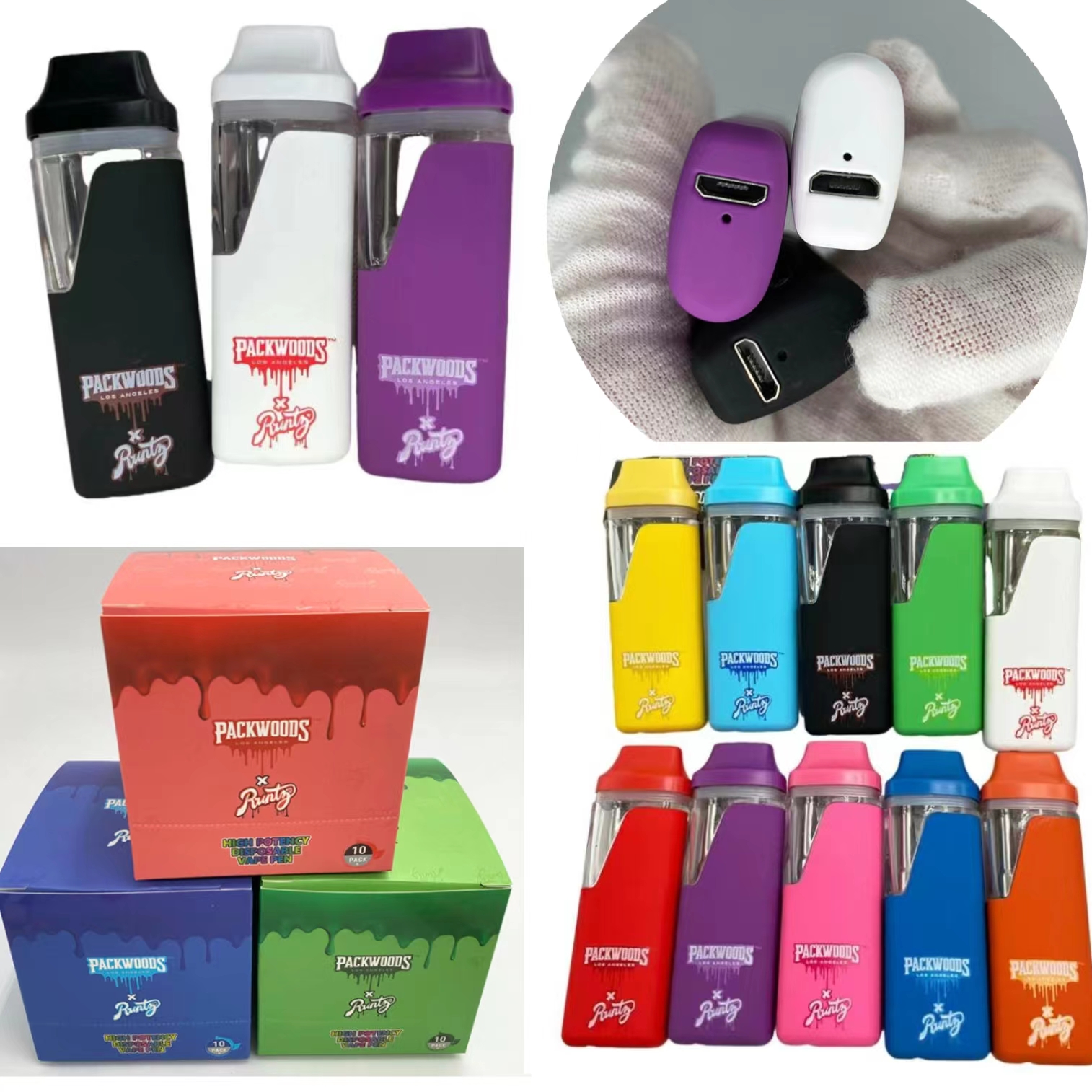 

Sample For Runtz x Packwoods Vape Pen Rechargeable Battery 1ml Starter Kit Vapes Cartridges Empty Oil Carts Device Pods Vaporizer Pod