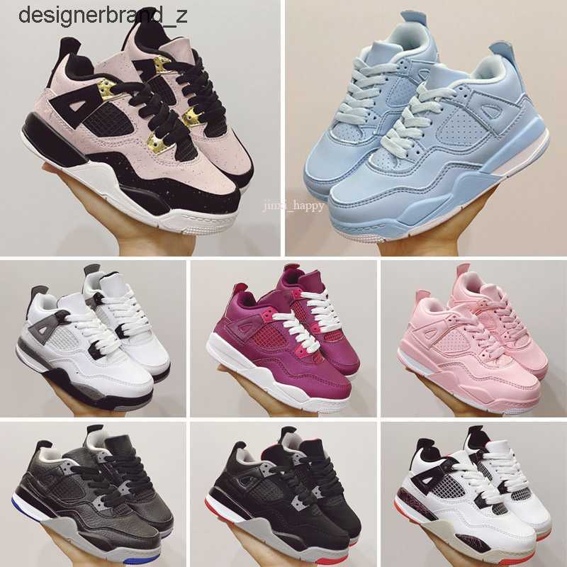 

Top Quality Jumpman Kids 4 4s Basketball Shoes Raptors Bred Tattoo 3s Tinker Black Cement Big Youth Boys Sport Children Sneakers 7K9S, Color 6