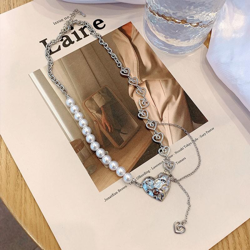 

Pendant Necklaces Pearl Necklace Personality All-match Clavicle Chain Short Hair Accessories For Women Headwear