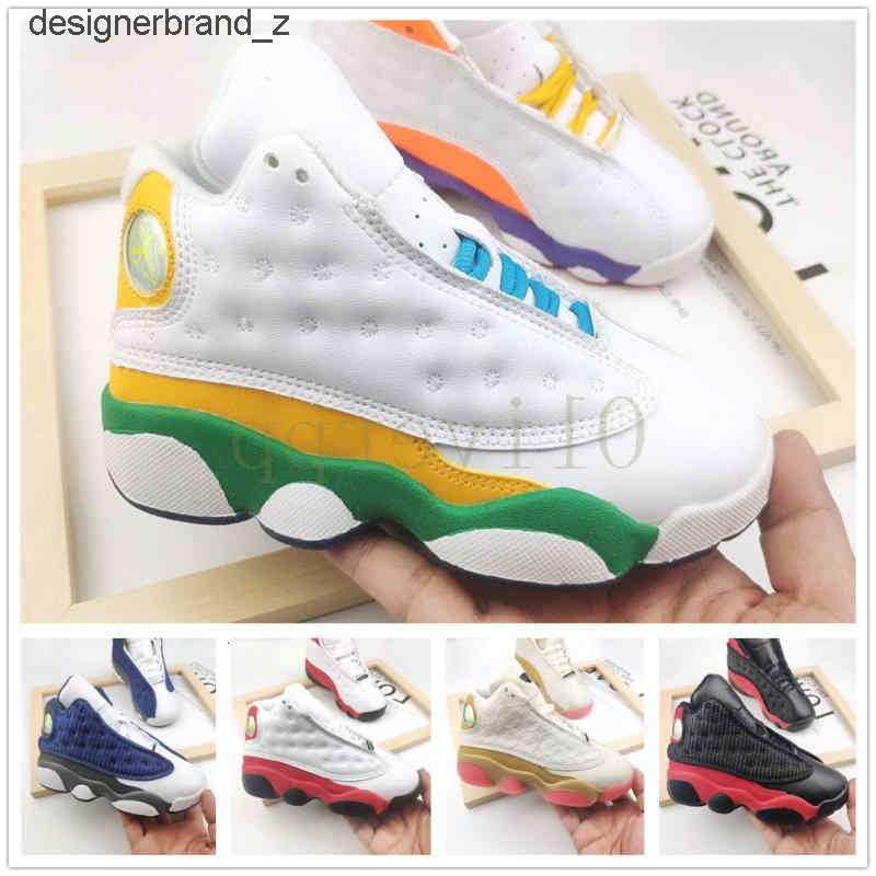 

Top Quality Jordns Jumpman 13 Kids Infant Children 13s Basketball Shoes Bred History of Flight Island Green DMP Boys Girls Athletic Sports DFPD, #9