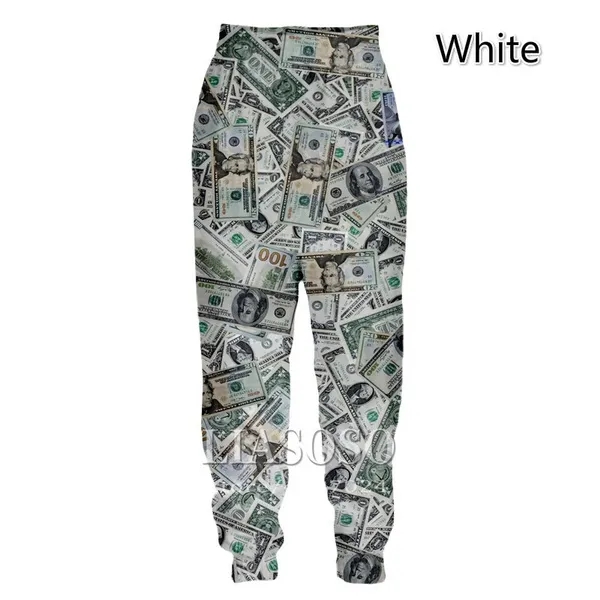

3d Print Men Women Money Gold Harajuku Full Length Sweatpants Winter Pants Casual Funny Trousers 005, Multi