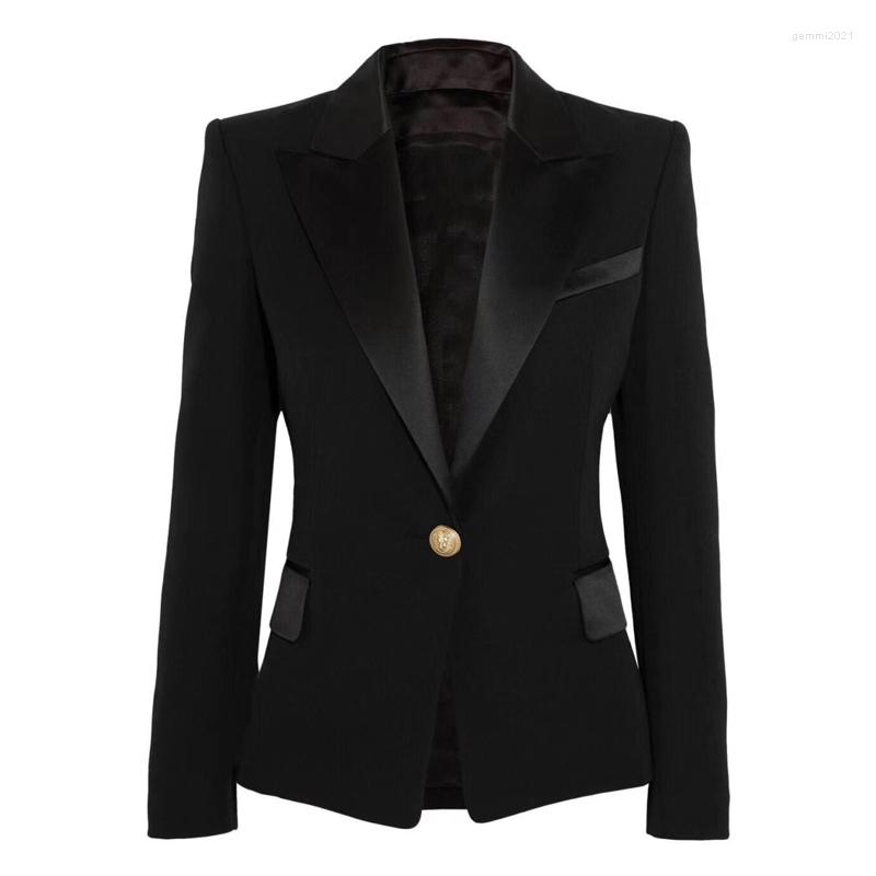 

Women' Suits -5xl High Quality Large Size Fashion V-neck One Button Slim Long Sleeve Temperament Commuter Women' Suit Jacket Blazer, Black