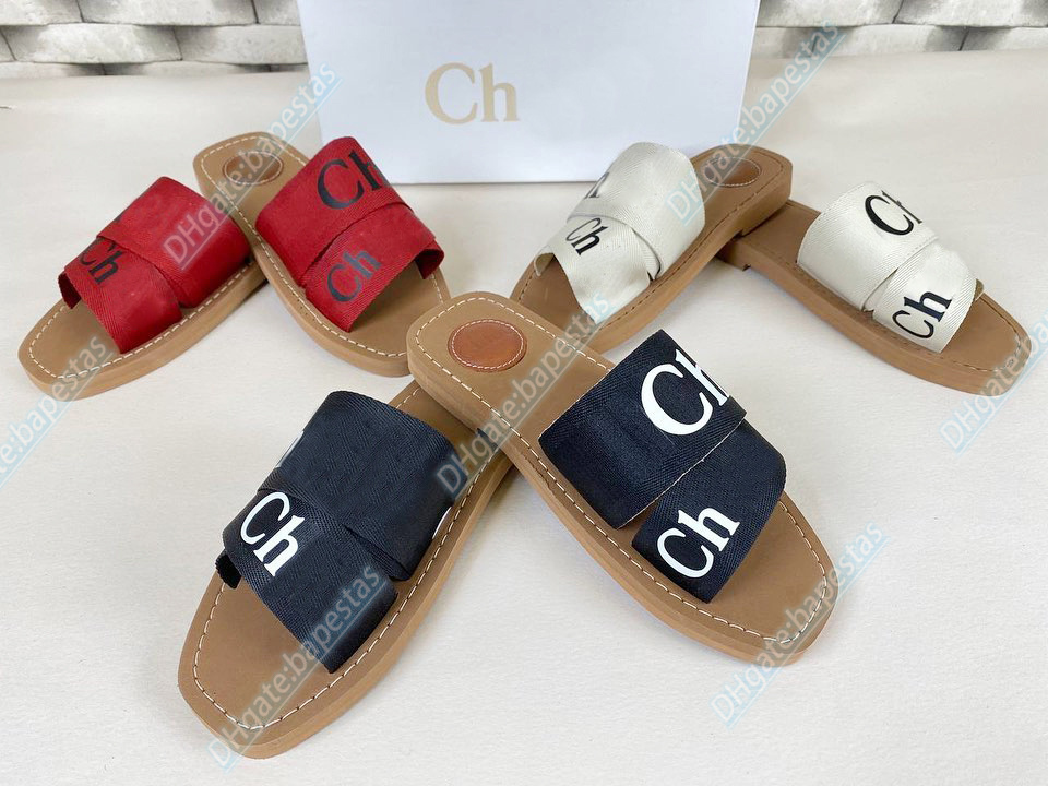 

slide designer Fashion slippers sandal espadrille wedge woody flat mule ribbons large upper slip-on high heel linen luxury womens in man Letter slipper, #20