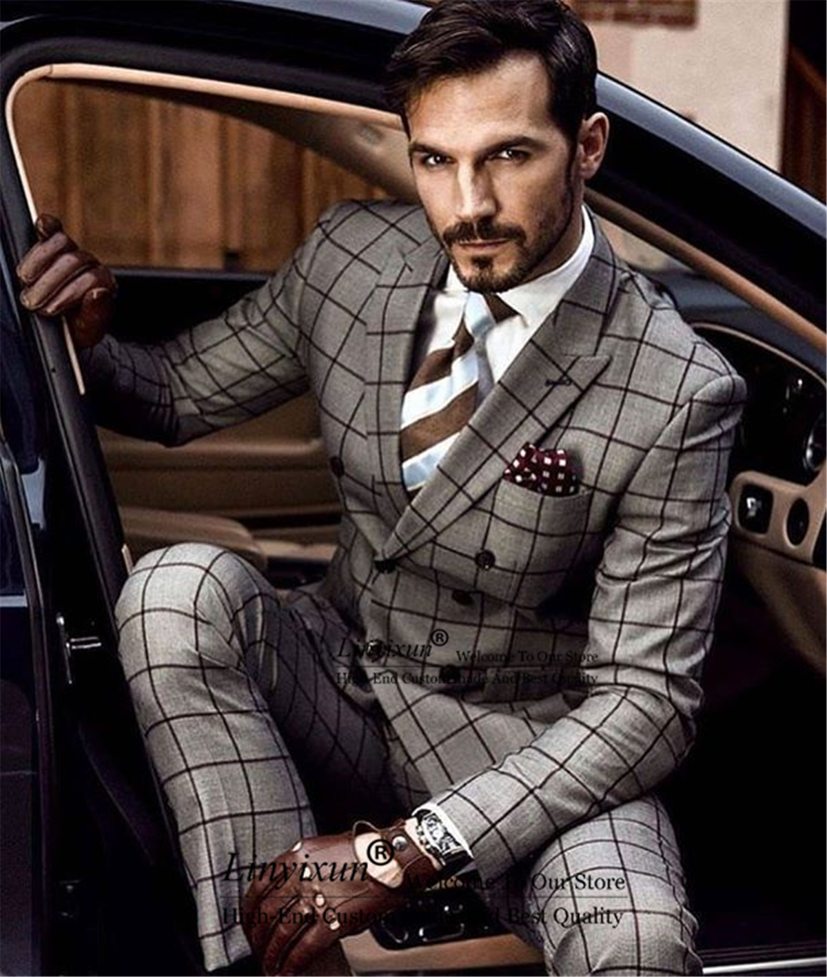 

Men's Suits Blazers Formal Grey Plaid Men Suits Double Breasted Wedding Groom Tuxedo Business Man Prom Blazer 2 Pieces Sets Terno Masculino 230316, Burgundy