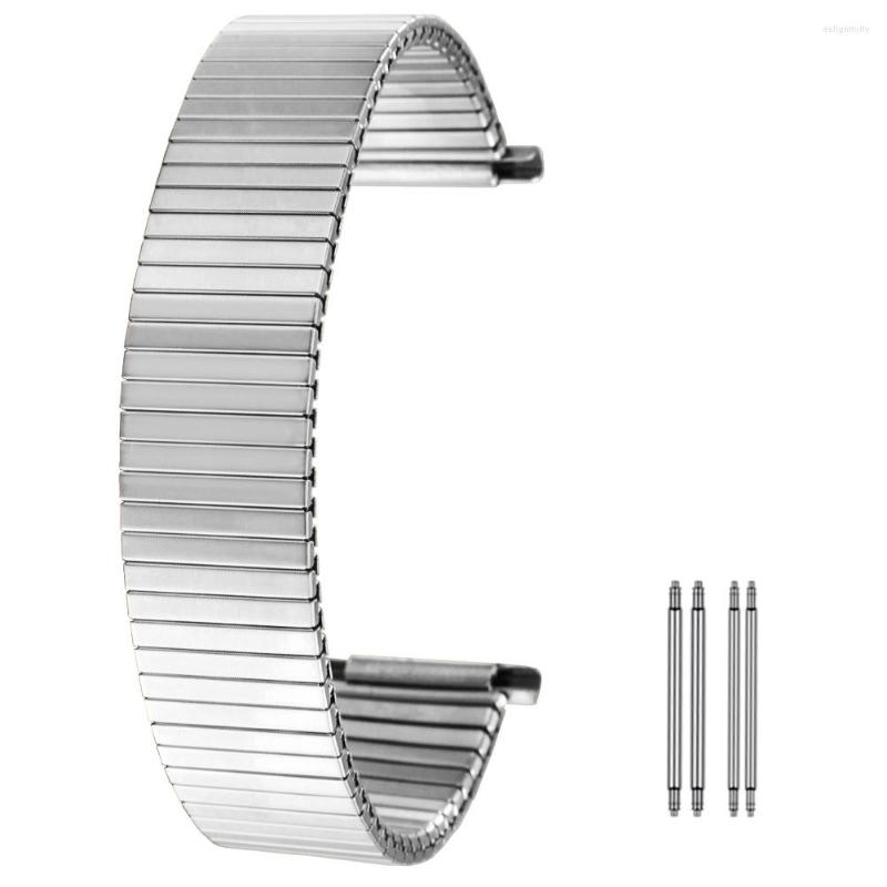 

Watch Bands Practical Watchband 16/18/20/22MM No Buckle Universal Stainless Steel Band Replacement Elastic Wristwatch Strap