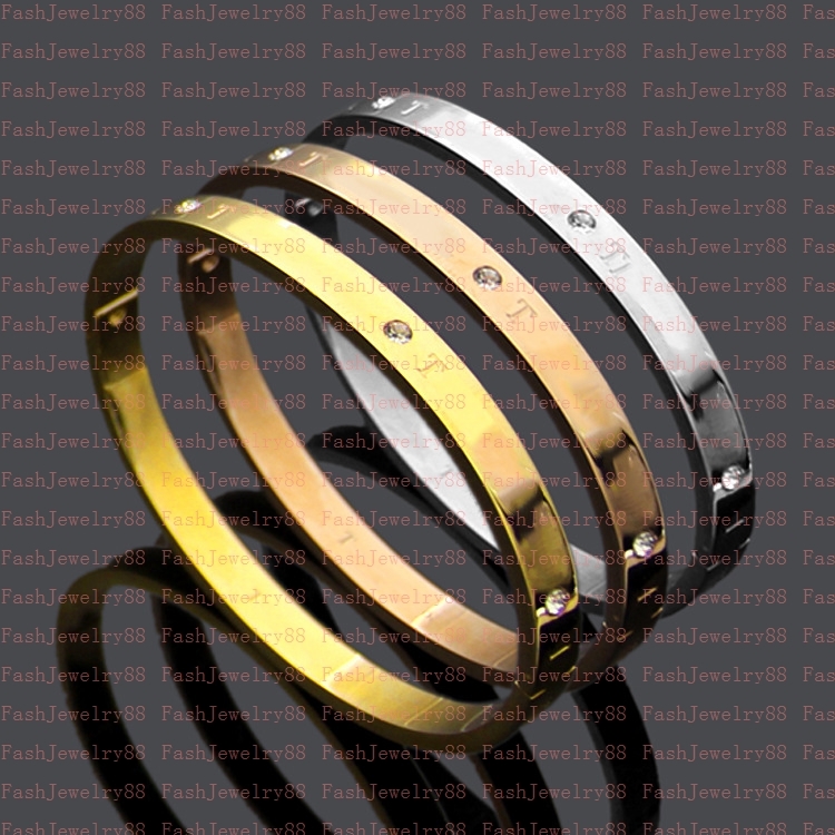 

Fashion luxury gold bracelet designer hollow Roman numeral blue diamond bracelet 18K gold plated 925 stainless steel wedding lovers gift with box