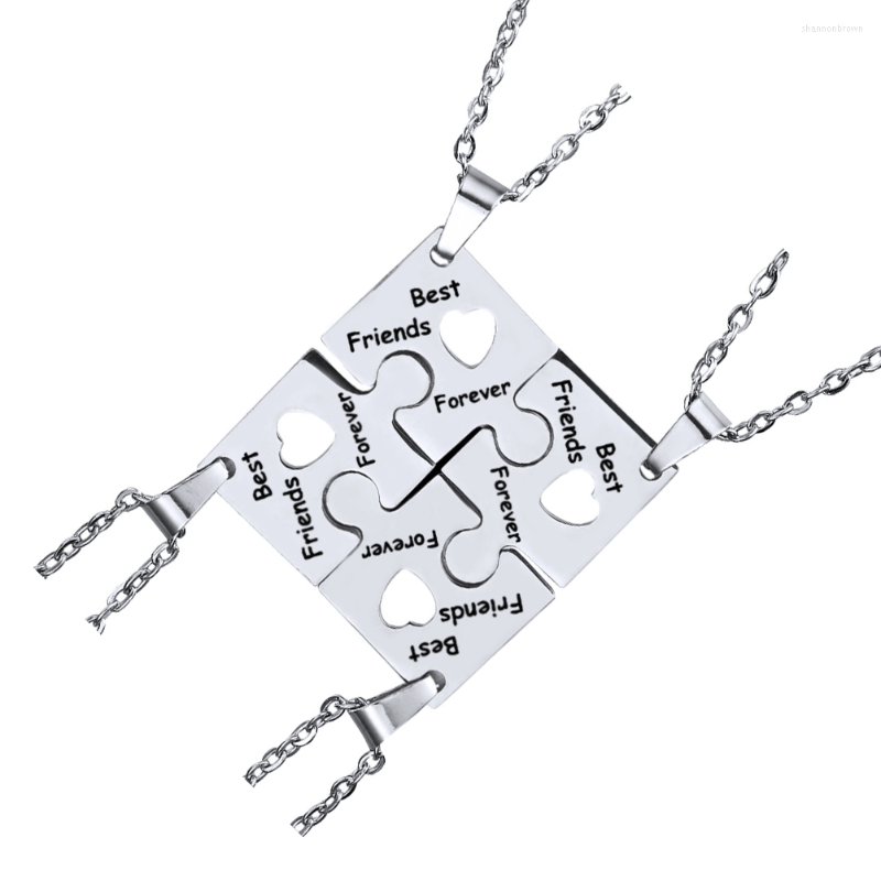 

Pendant Necklaces Necklace Friendship Puzzle Jewelry Gift Friends Sister Charm Matching Choker Gemstone Gifts Piece Chain