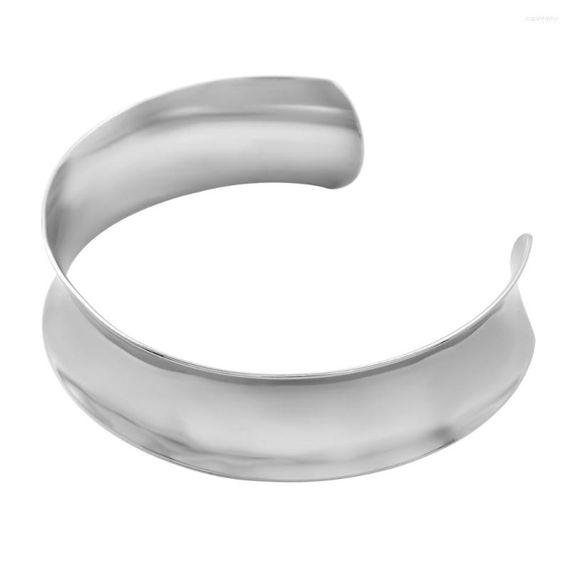 

Bangle MJB0508 Stainless Steel For Women Men Grooved Polished