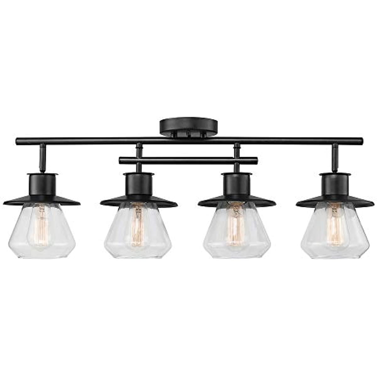 

Globe Electric 59530 4-Light Track Lighting, Dark Bronze, Ceiling Light Fixture, Dining Light Fixture, 4 Bulb Kitchen Light