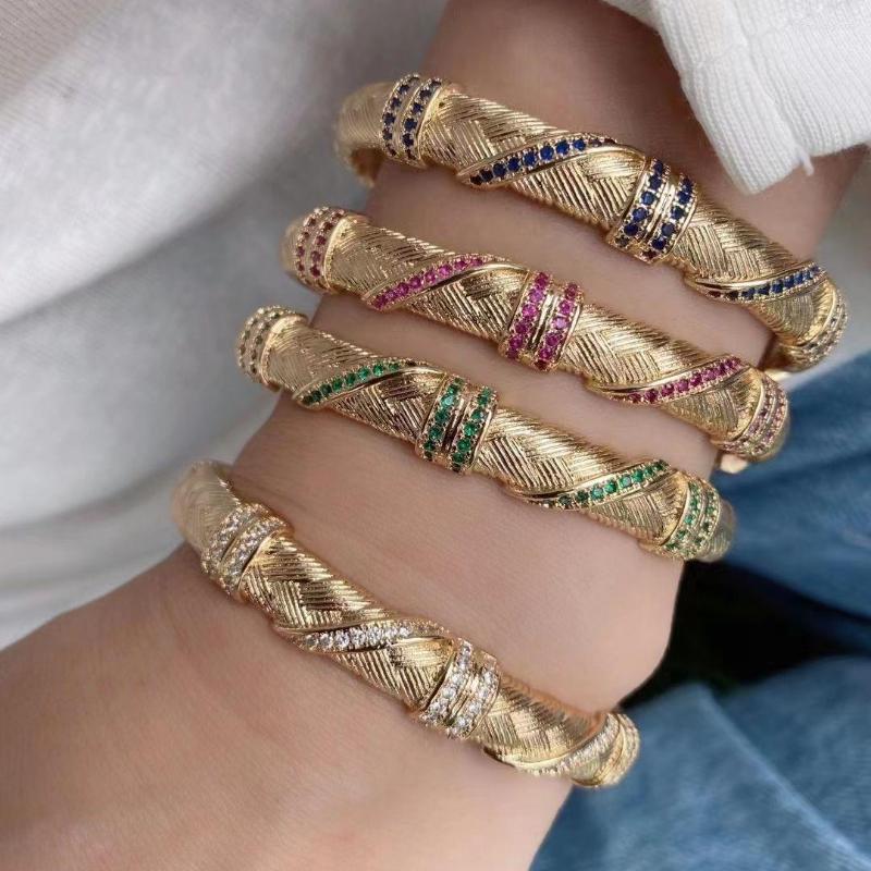 

Bangle 3PCS Fashion Gold Color Geometric Shape Jewelry Bangles For & Gift