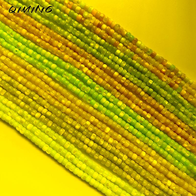 

Beads Other 3X4mm 130-140pcs/strand Natural Shell Pearl Glitter Rainbow Color Spacer DIY Jewelry Making Bracelets NecklaceOther