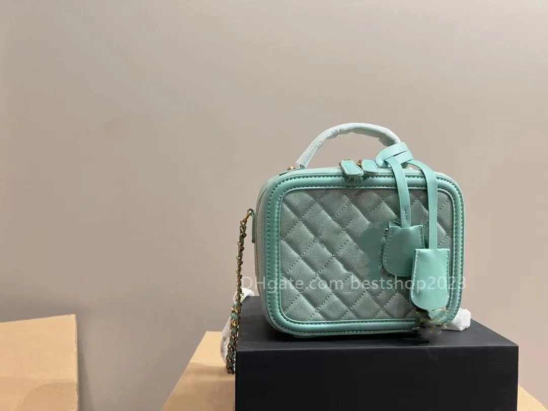 

New Fashion small square bag crossbody chain diamond pattern cosmetic camera bag modern retro black white pink green black brown 18 * 14CM