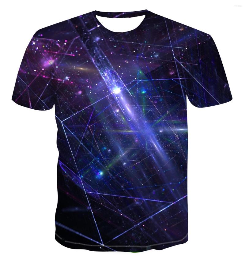 

Men' T Shirts Summer 2023 Yuansu Creative Geometry 3D T-shirt With Fashionable Short Sleeve Star Sky Hip Hop Fashion -6xl, Tx-316