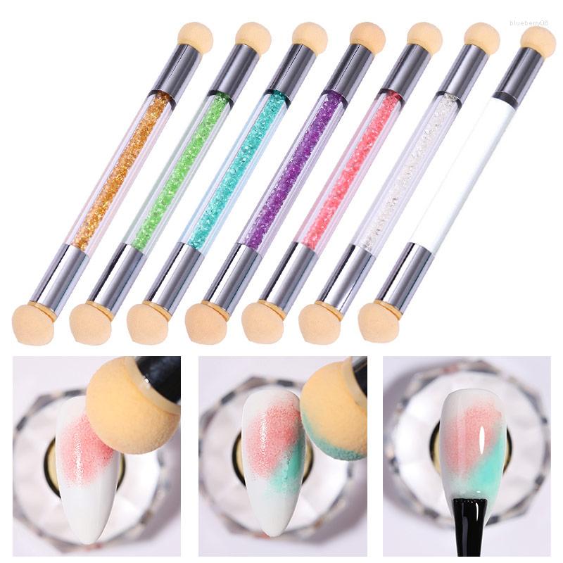 

Nail Brushes Double Head Brush Set Gradient Spong Art Pen For Acrylic Gel Glitter Powder Dust Painting Manicure