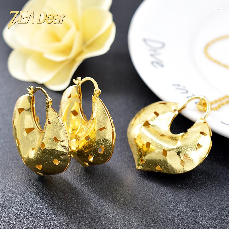 

Necklace Earrings Set Diana Baby Jewelry Romantic Heart Women Pendant Fashion Gift For Wedding Findings, Picture shown