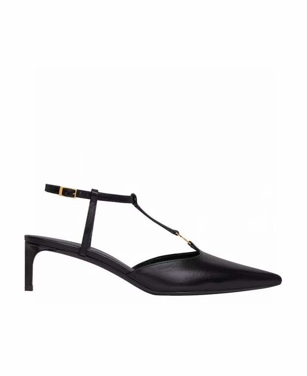 

Women's Pointed Sandals Fashion Low Heels Ankle with Rock 5cm Top European Party Wedding Dress Size 34-41 Framed, Black