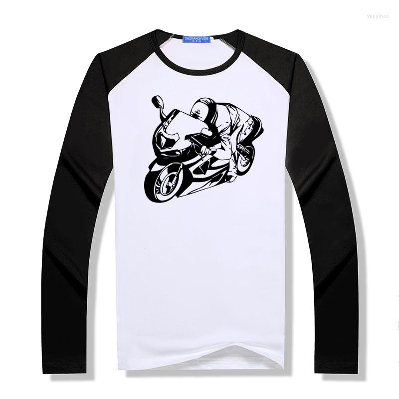 

Men's T Shirts Motorbike Shirt Casual Men Long Sleeve Motorcycle Locomotive Modal Plus Size Raglan Tops Tees, 16