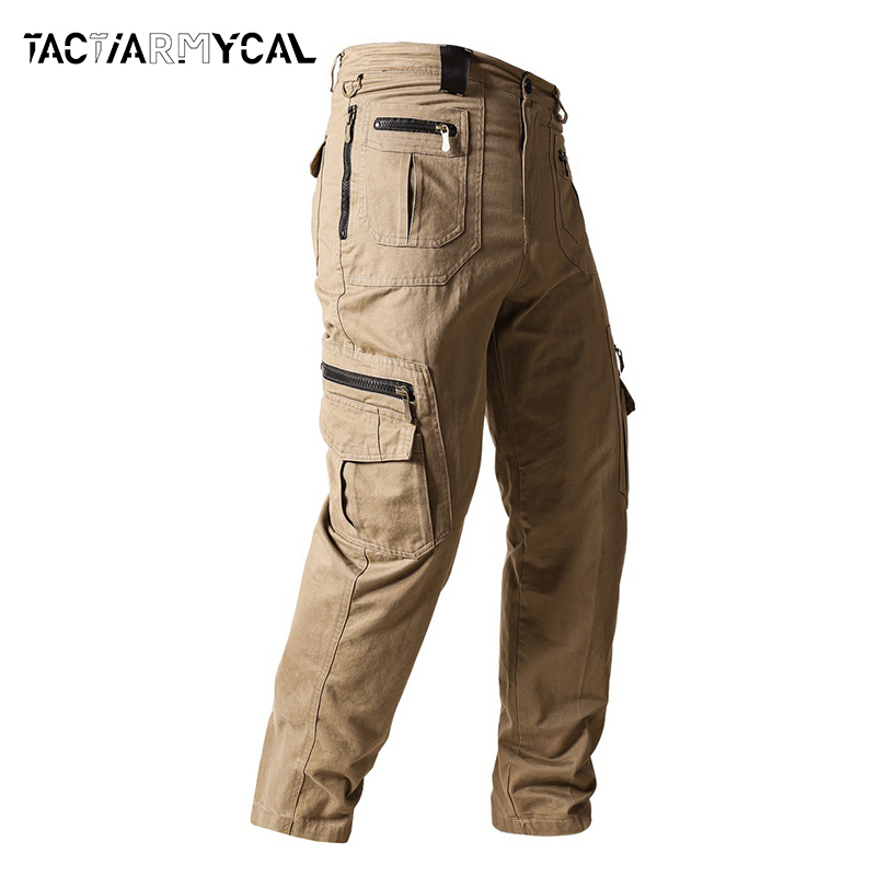 

Men' Pants Cargo Cotton Tactical Men Multi Pockets Casual Military Army Traninig Work Trousers For Man Plus Size 5XL 230317, Style b