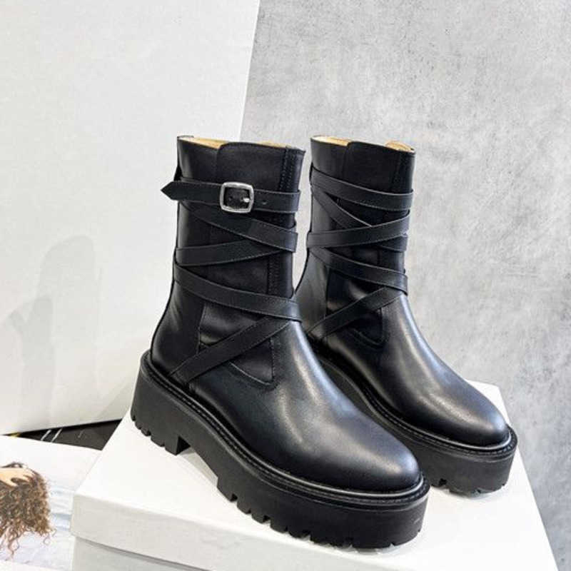

Waterproof leather Brand women boots fashion design genuine leather casual platform outdoor, Black