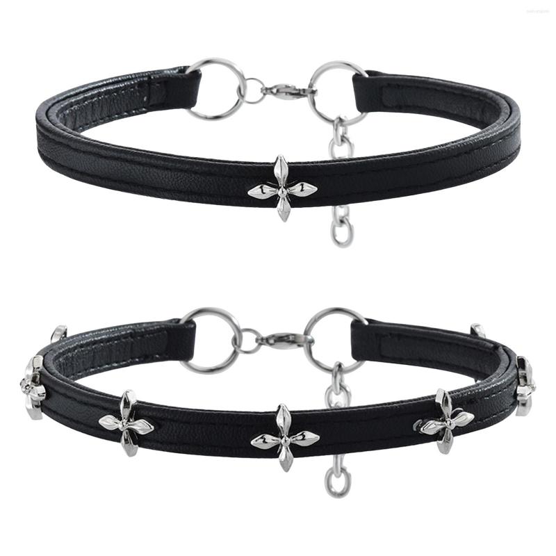 

Choker Punk Necklace Neck Rings PU Leather For Dating Occasion Proms