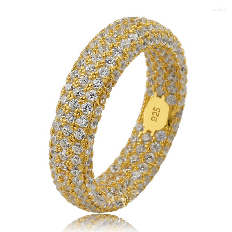 

Cluster Rings Lucky Sonny Authentic 925 Sterling Silver Finger Ring Full CZ Paved Gold/Rhodium Color Male Female Anel Anillo Bijoux