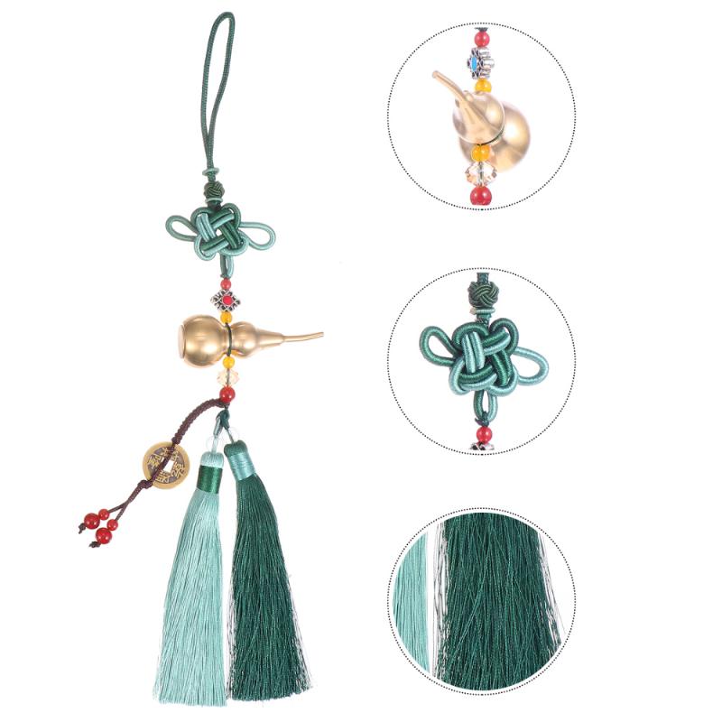 

Interior Decorations 1pc Traditional Gourd Pendant Tassel Hanging Decor Feng Shui Car Decoration