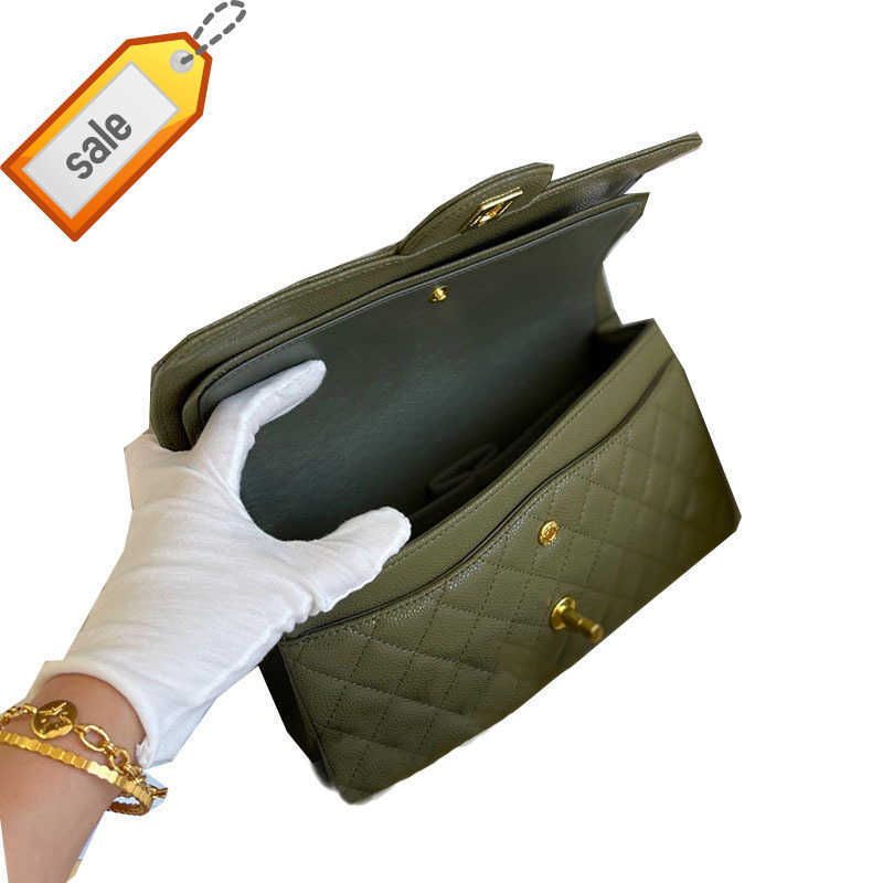 

Luxury Luxury Designers Shoulder Bags Texture Leather Golden Diamond Envelope Bag Ladies 25 Cm Caviar Clamshell Crossbody Bag Factory Direct Sales, Black