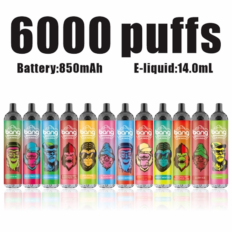 

Authentic Bang Mesh Coil 6000 Puffs Disposable vape E cigarettes Vape Pen 14ml Pre-filled Pods Cartridge 850mAh Rechargeable Battery Vaporizers xxl flow puff cake