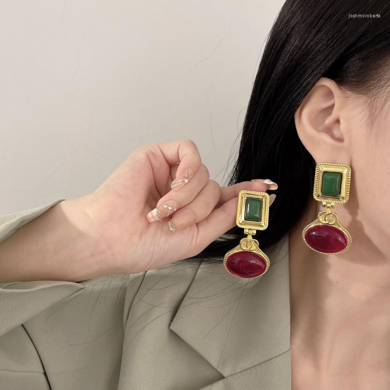 

Dangle Earrings Vintage Simple Gold Color Casual Geometric Square Statement Brincos Party Wedding Jewelry Accessary